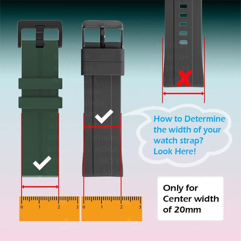 MTHGH 20mm Watch Strap Loops for Garmin Fenix 7S/6S/5S Forerunner 55/45/45S/245 Instinct 2S Smartwatch Fastener Rings[5Pcs]+ 5Pcs Dust Plug, Silicone Replacement Secure Rings Connector Holders Loop - Image 2